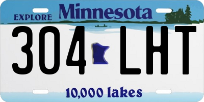 MN license plate 304LHT