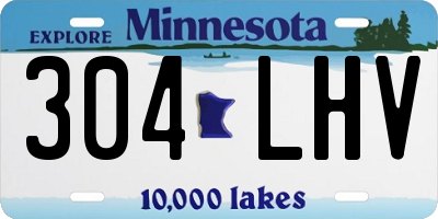 MN license plate 304LHV