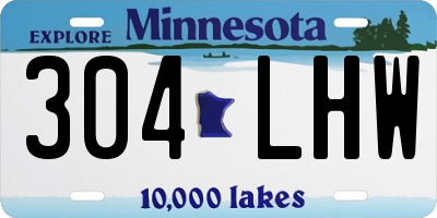MN license plate 304LHW