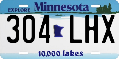 MN license plate 304LHX