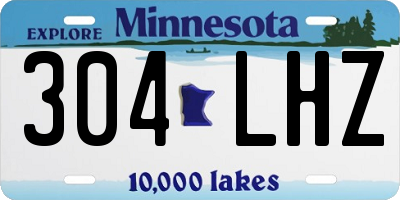 MN license plate 304LHZ