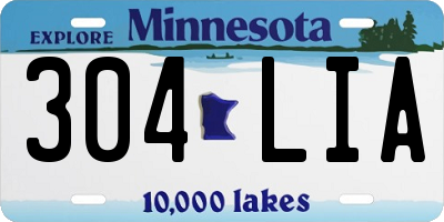 MN license plate 304LIA