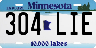 MN license plate 304LIE