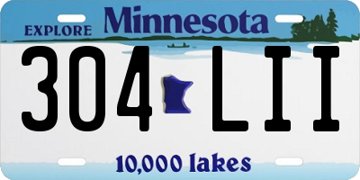 MN license plate 304LII