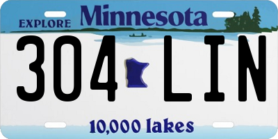 MN license plate 304LIN