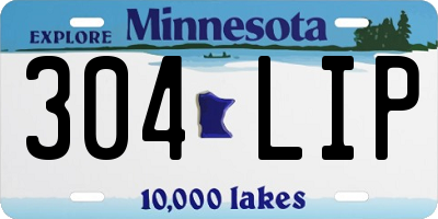 MN license plate 304LIP