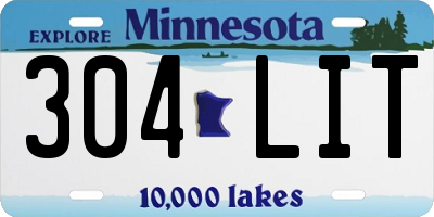 MN license plate 304LIT