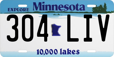 MN license plate 304LIV
