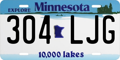 MN license plate 304LJG
