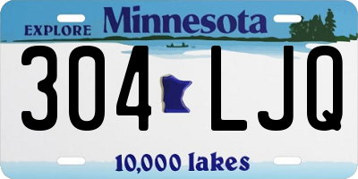 MN license plate 304LJQ