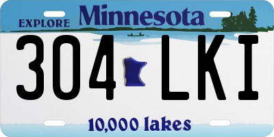 MN license plate 304LKI