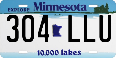 MN license plate 304LLU