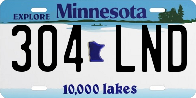 MN license plate 304LND