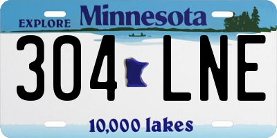 MN license plate 304LNE