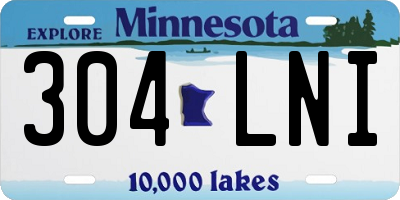 MN license plate 304LNI