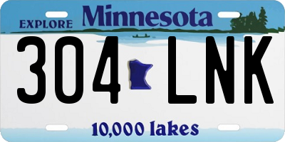 MN license plate 304LNK