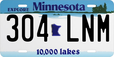 MN license plate 304LNM