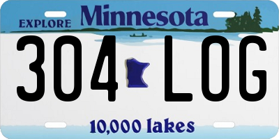 MN license plate 304LOG