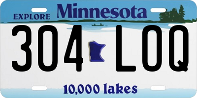 MN license plate 304LOQ