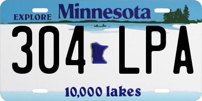 MN license plate 304LPA