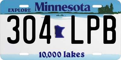 MN license plate 304LPB