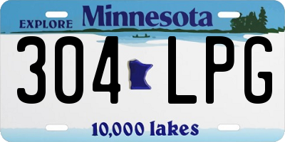 MN license plate 304LPG