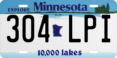 MN license plate 304LPI