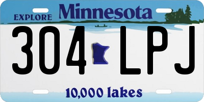 MN license plate 304LPJ