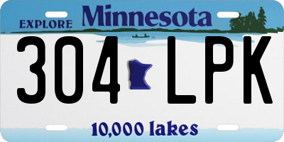MN license plate 304LPK