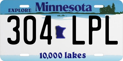 MN license plate 304LPL