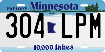 MN license plate 304LPM
