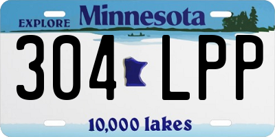 MN license plate 304LPP