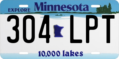 MN license plate 304LPT