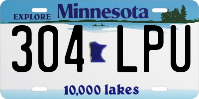 MN license plate 304LPU