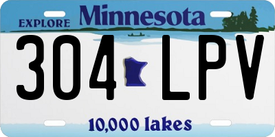 MN license plate 304LPV