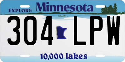 MN license plate 304LPW