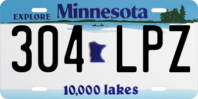 MN license plate 304LPZ