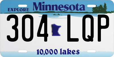 MN license plate 304LQP