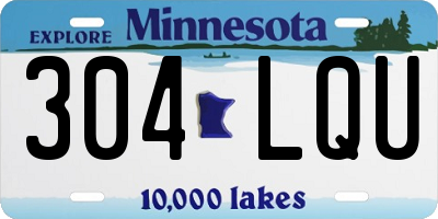 MN license plate 304LQU