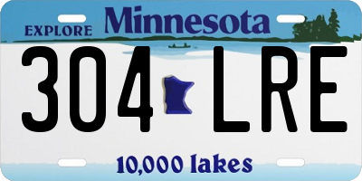 MN license plate 304LRE
