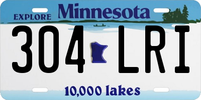 MN license plate 304LRI