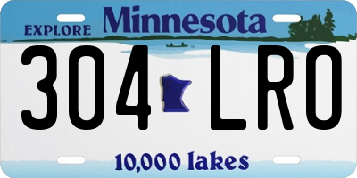 MN license plate 304LRO