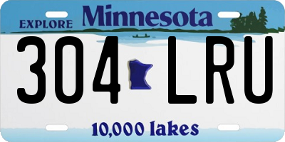 MN license plate 304LRU