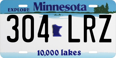 MN license plate 304LRZ
