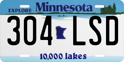 MN license plate 304LSD
