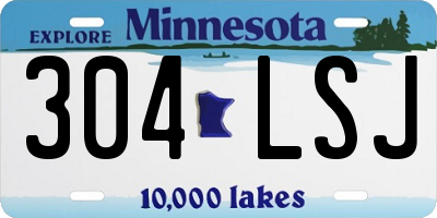 MN license plate 304LSJ