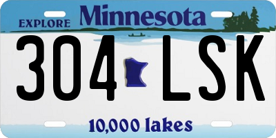 MN license plate 304LSK