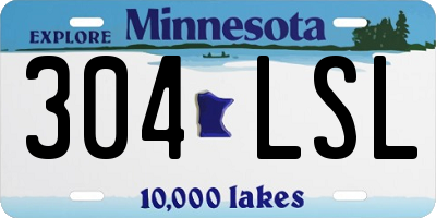 MN license plate 304LSL