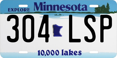 MN license plate 304LSP