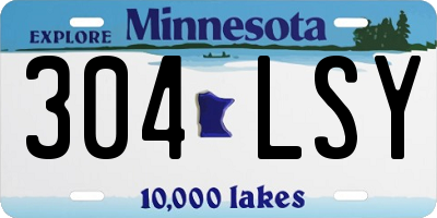 MN license plate 304LSY